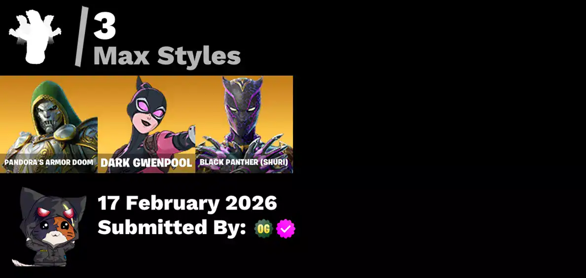 Fortnite skins including Dark Gwenpool, Black Panther, and more from HypeAcc.