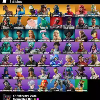 [PC] 55 skins | Travis Scott | Cloud Striker | Subzero Cryptic | Lina Scorch | Trilogy | Prodigy | Valeria | Spectra Knight | Shogun | Omegarok | 1000 VB